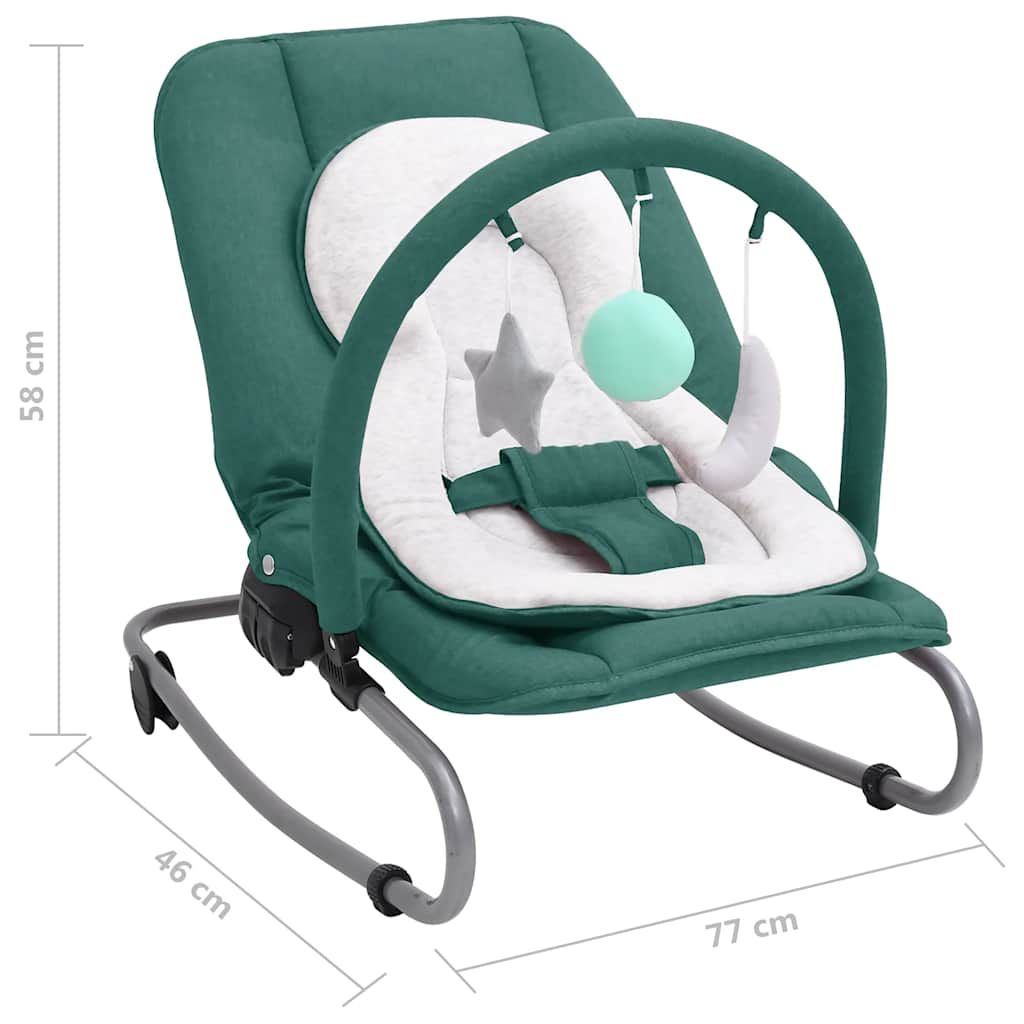 Babywippe Stahl – Anthrazit, Grün, Hellgrau, Marineblau, Rot, Taupe - Yekta