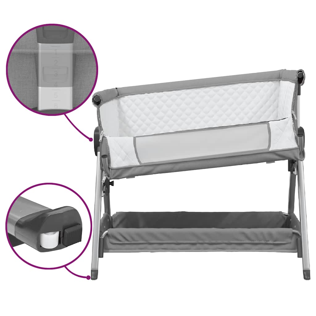 Babybett mit Matratze Leinenstoff - Yekta