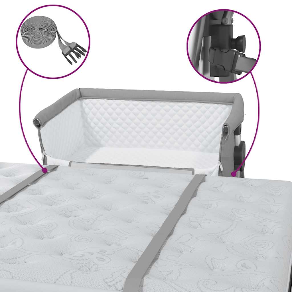 Babybett mit Matratze Leinenstoff - Yekta