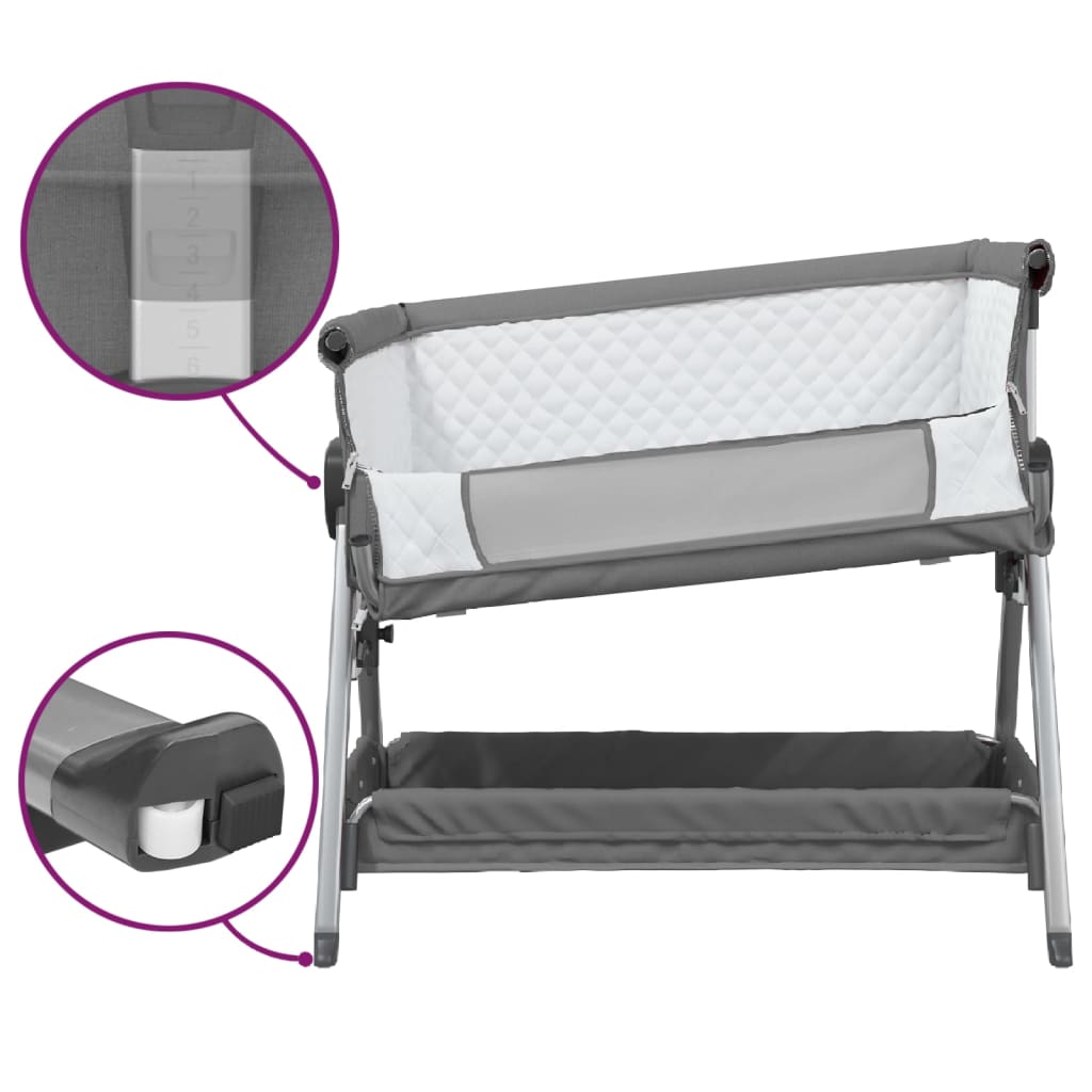 Babybett mit Matratze Leinenstoff - Yekta