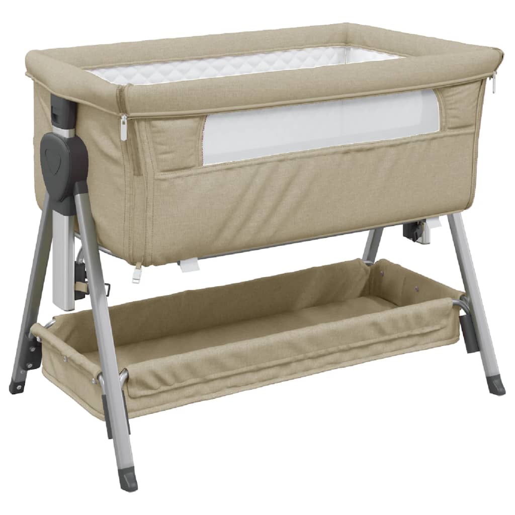 Babybett mit Matratze Leinenstoff - Yekta