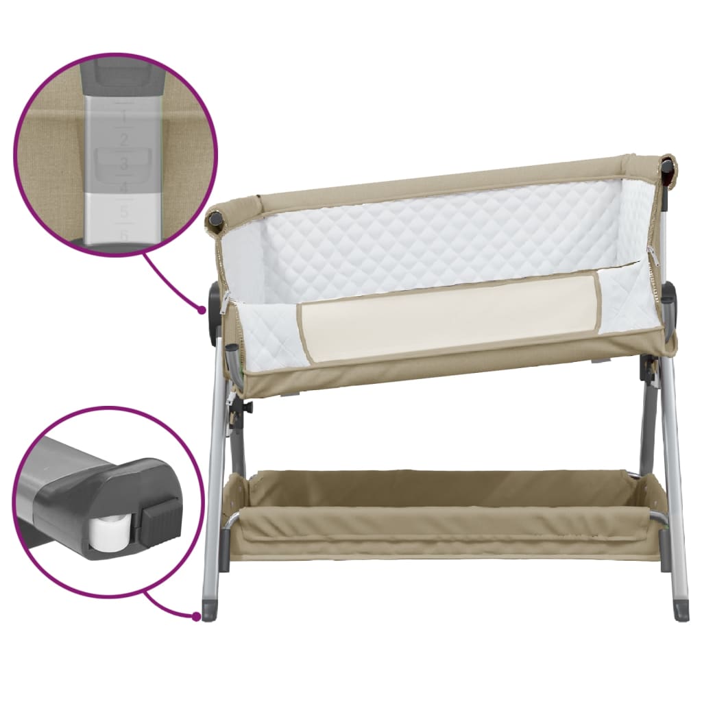 Babybett mit Matratze Leinenstoff - Yekta