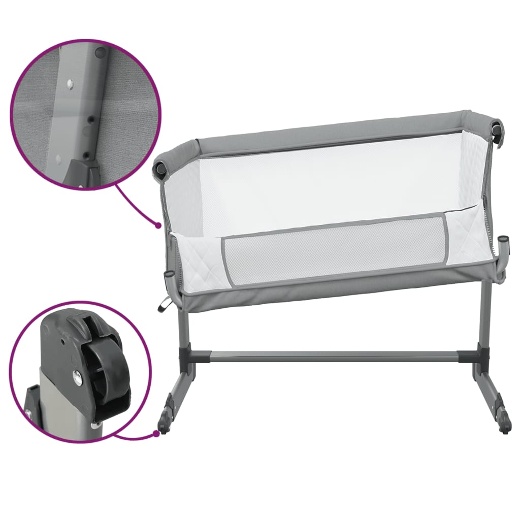 Babybett mit Matratze Leinenstoff - Yekta