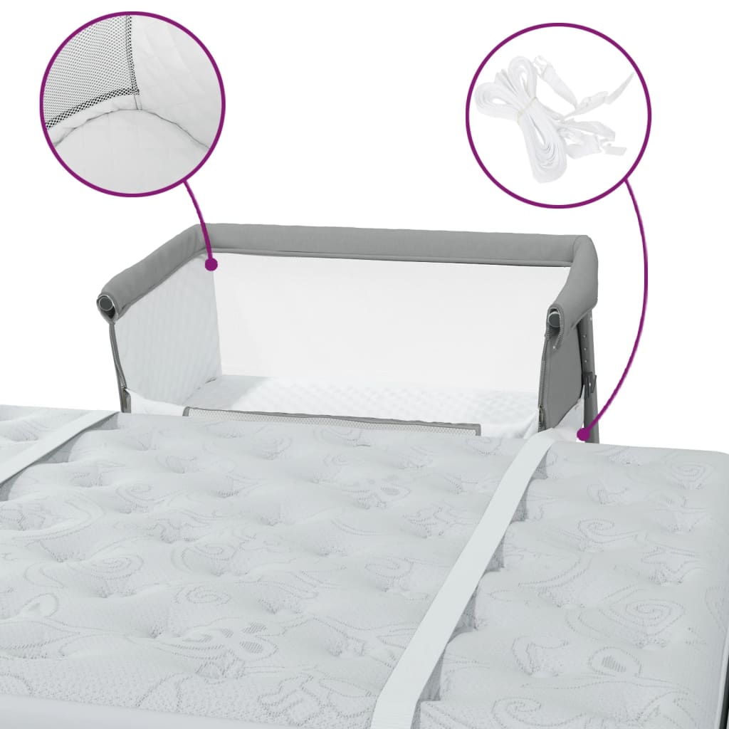 Babybett mit Matratze Leinenstoff - Yekta