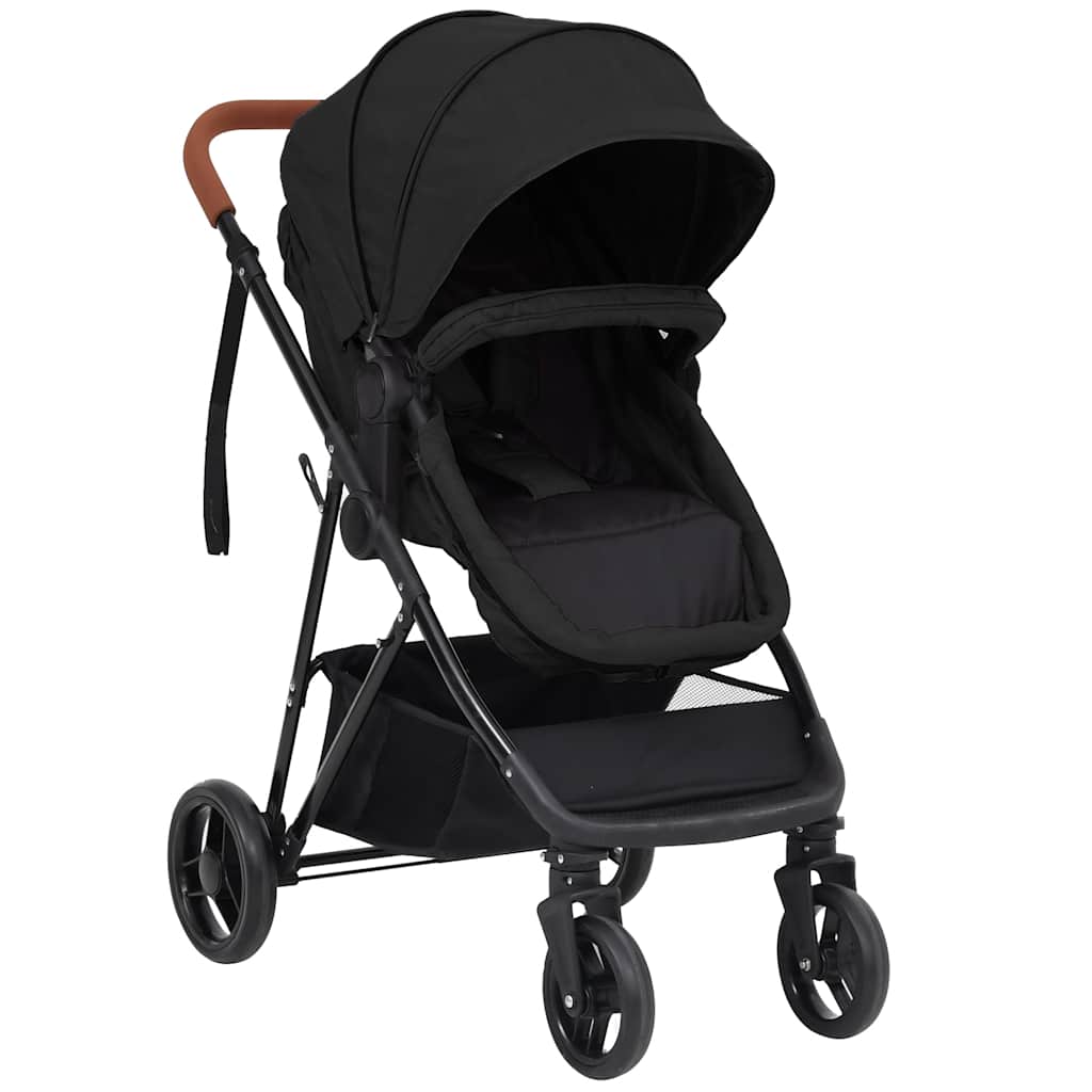 3-in-1 Kinderwagen Anthrazit und Schwarz, Hellgrau und Schwarz Stahl - Yekta