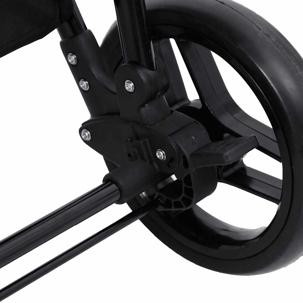 2-in-1 Kinderwagen Hellgrau und Schwarz - Yekta