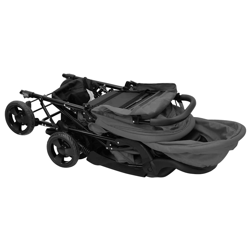 Tandem-Kinderwagen Stahl für Zwillings- und Geschwisterkinder - Yekta
