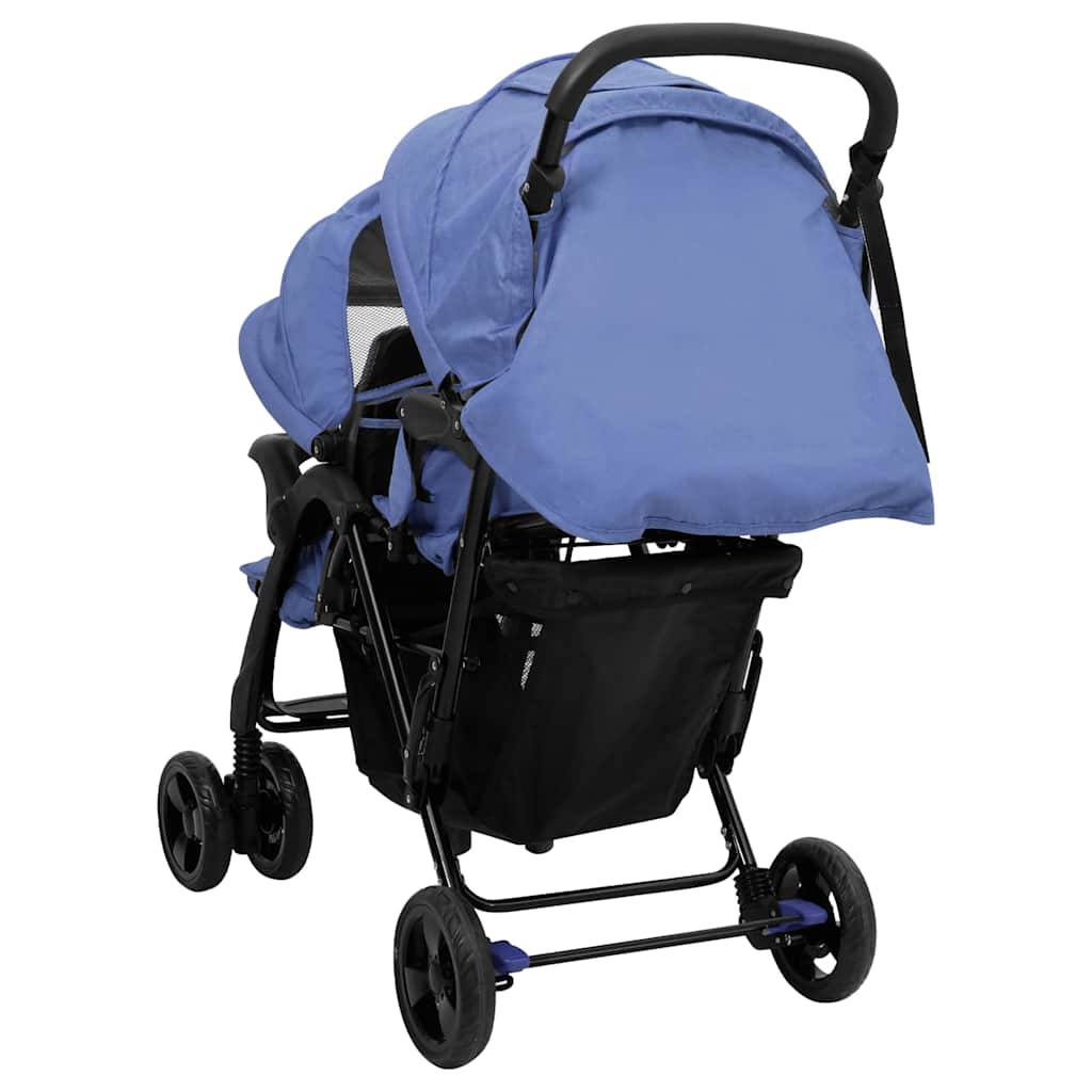 Tandem-Kinderwagen Stahl für Zwillings- und Geschwisterkinder - Yekta