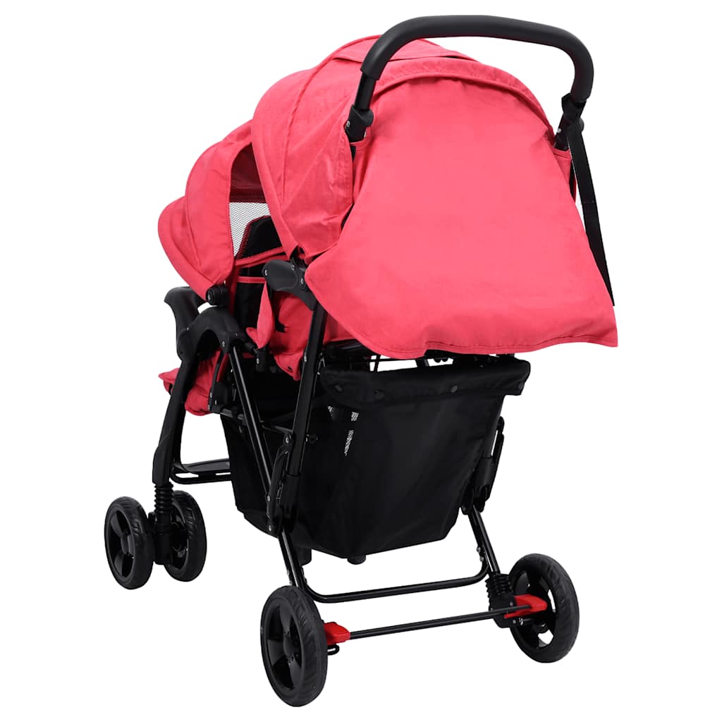 Tandem-Kinderwagen Stahl für Zwillings- und Geschwisterkinder - Yekta