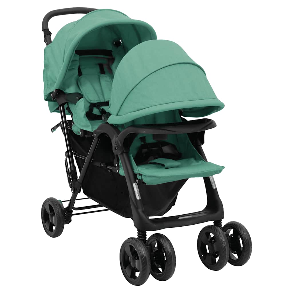 Tandem-Kinderwagen Stahl für Zwillings- und Geschwisterkinder - Yekta
