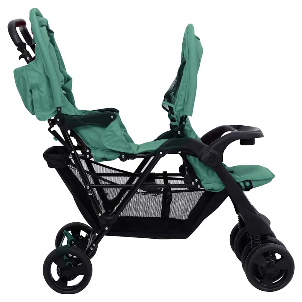 Tandem-Kinderwagen Stahl für Zwillings- und Geschwisterkinder - Yekta