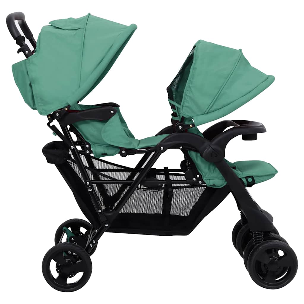 Tandem-Kinderwagen Stahl für Zwillings- und Geschwisterkinder - Yekta
