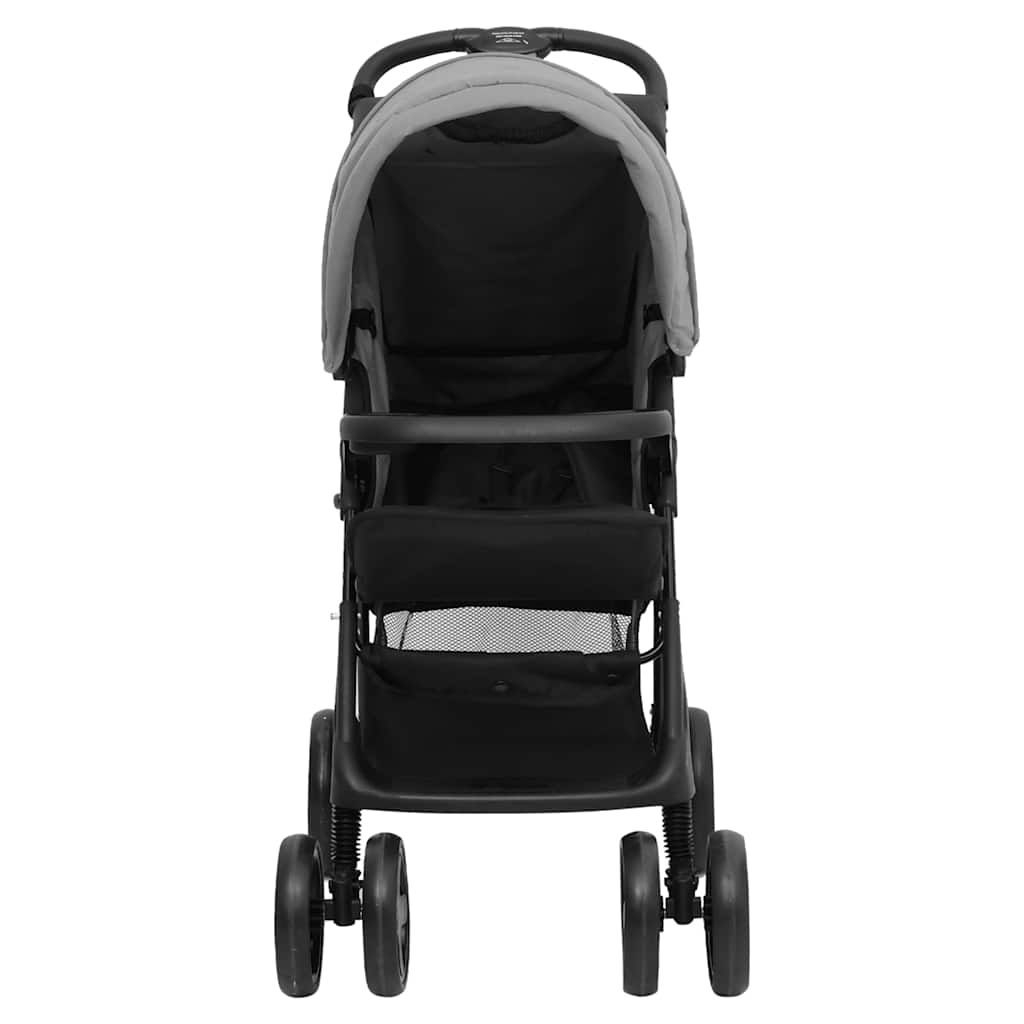 2-in-1 Kinderwagen Dunkelgrau und Hellgrau mit Schwarz - Yekta