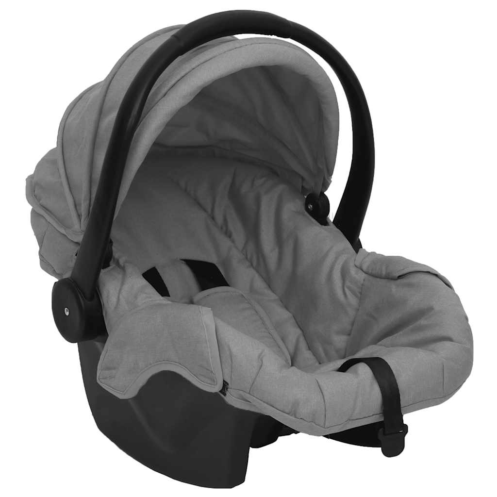 3-in-1 Kinderwagen in Hellgrau und Dunkelgrau mit Schwarz - Yekta