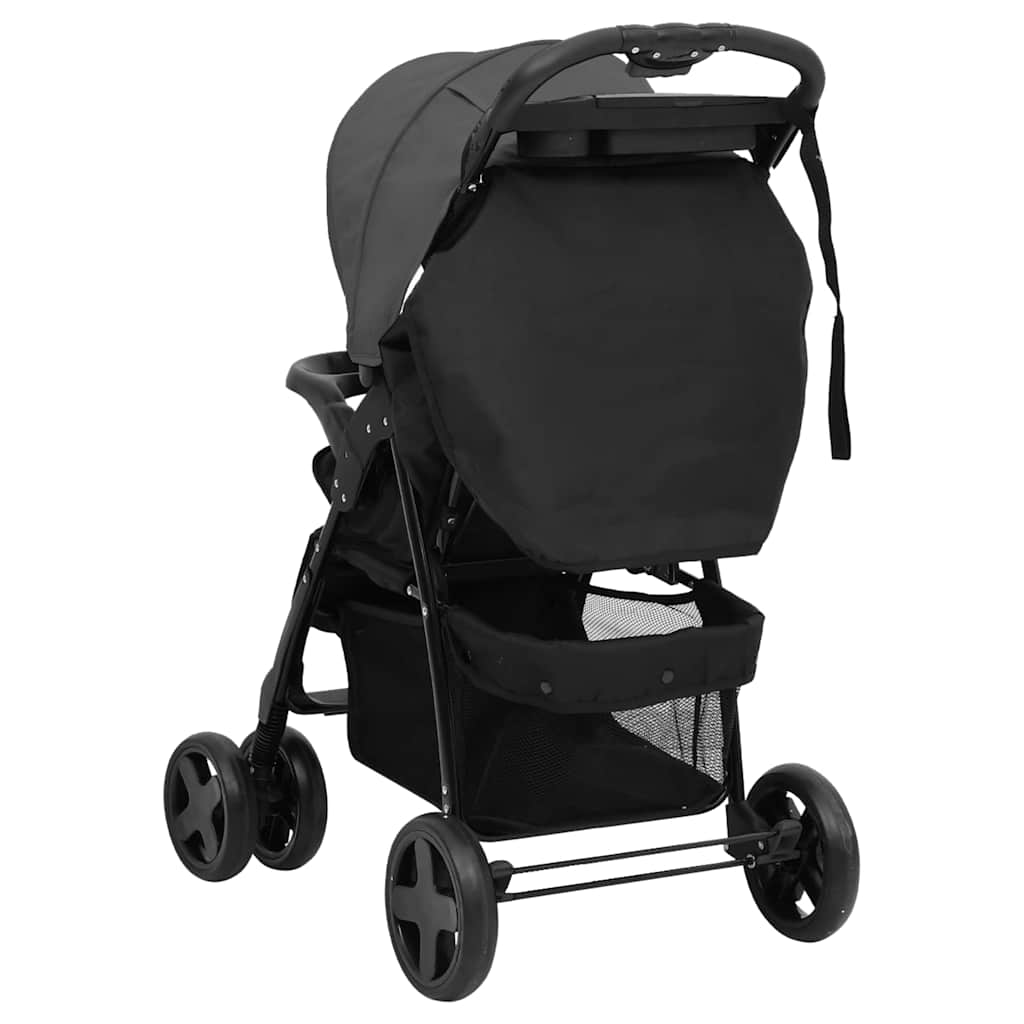 3-in-1 Kinderwagen in Hellgrau und Dunkelgrau mit Schwarz - Yekta