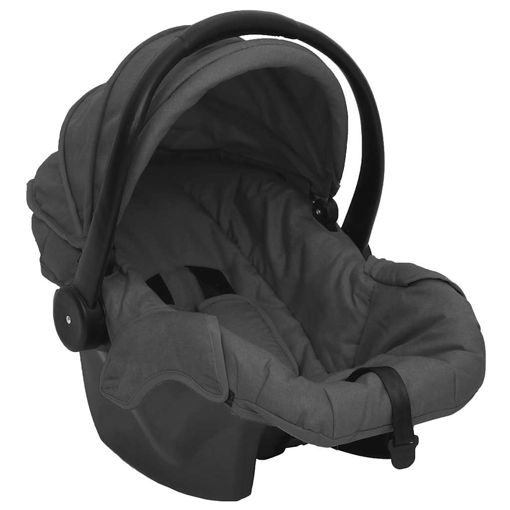 3-in-1 Kinderwagen in Hellgrau und Dunkelgrau mit Schwarz - Yekta