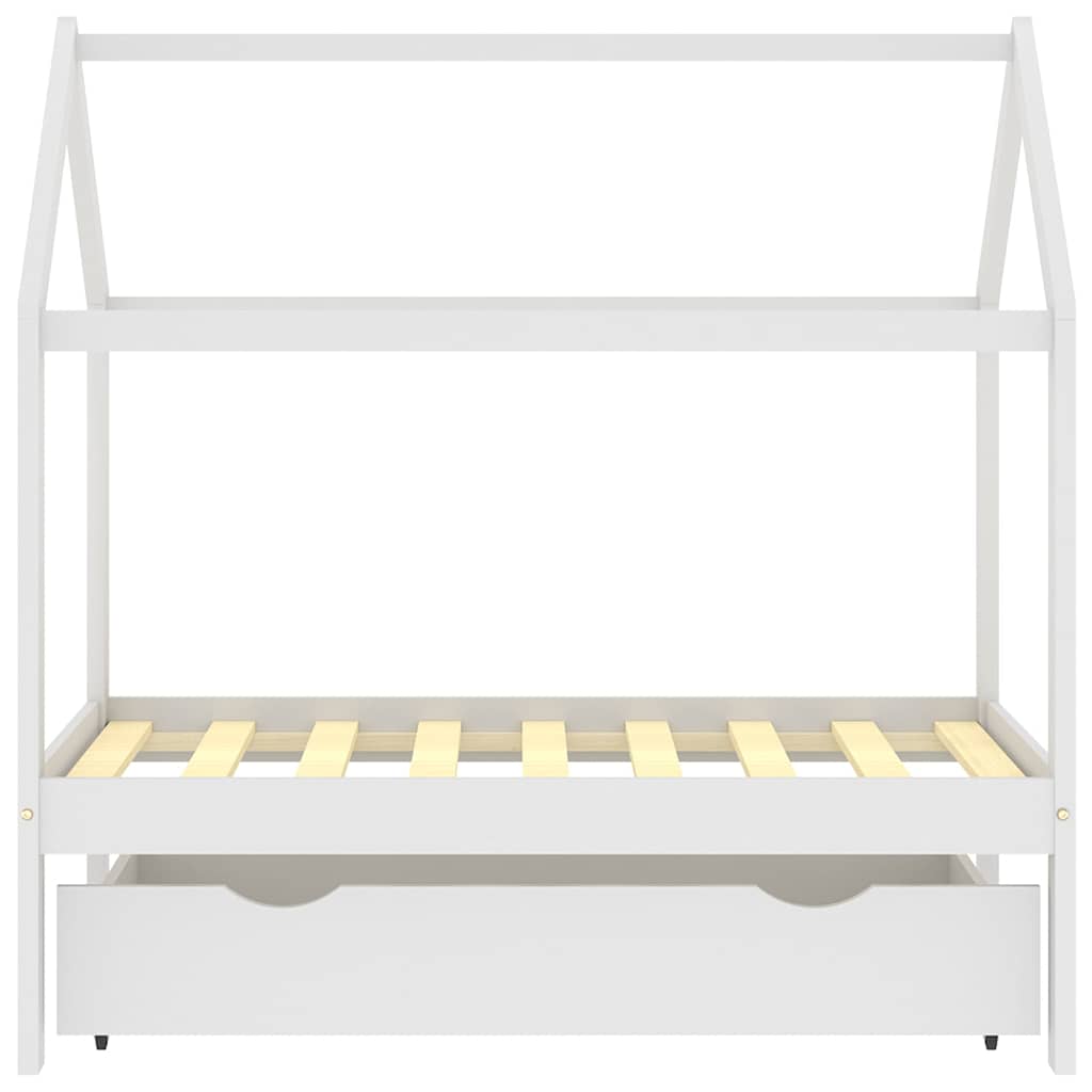 Kinderbett mit Schublade Massivholz Kiefer 70x140 cm, 80x160 cm, 90x200 cm - Yekta