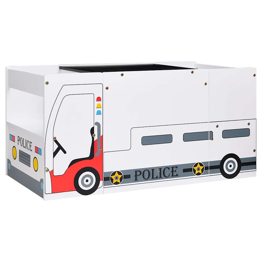 3-tlg. Kindertisch und Stuhl Set mit Fahrzeug-Design MDF - Yekta