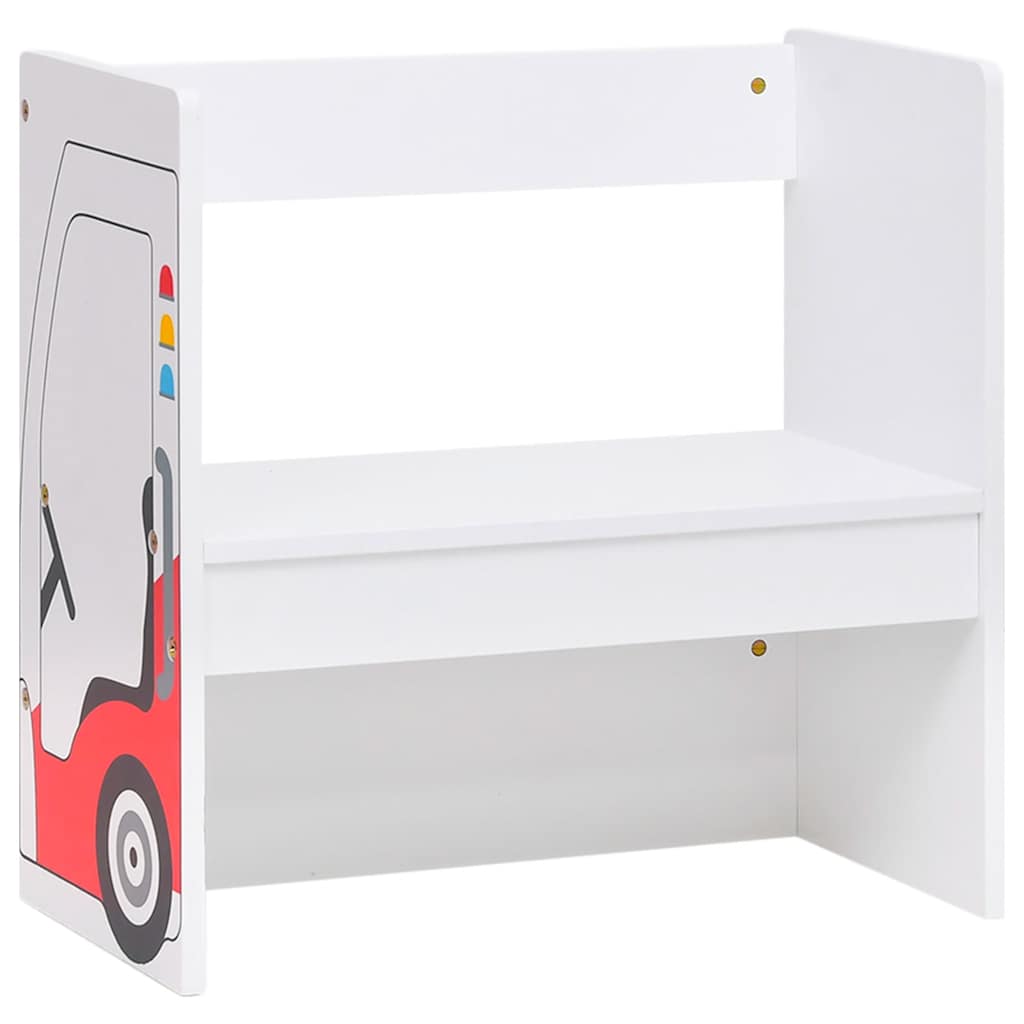 3-tlg. Kindertisch und Stuhl Set mit Fahrzeug-Design MDF - Yekta