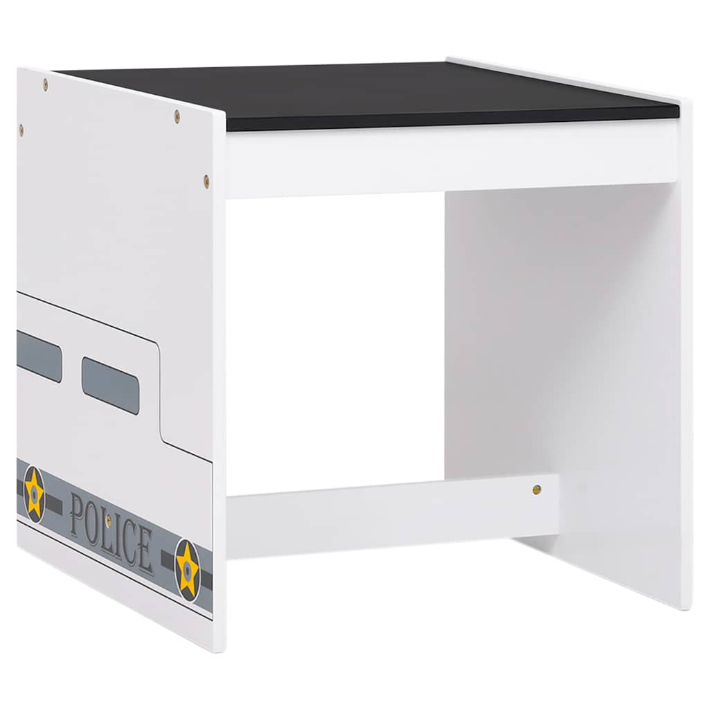3-tlg. Kindertisch und Stuhl Set mit Fahrzeug-Design MDF - Yekta