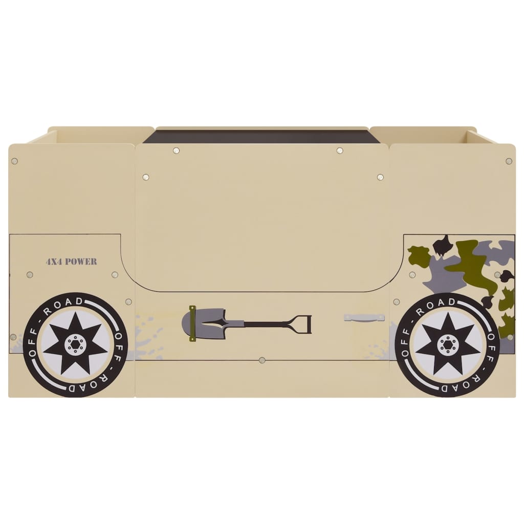 3-tlg. Kindertisch und Stuhl Set mit Fahrzeug-Design MDF - Yekta