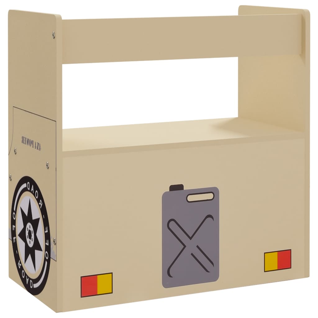 3-tlg. Kindertisch und Stuhl Set mit Fahrzeug-Design MDF - Yekta