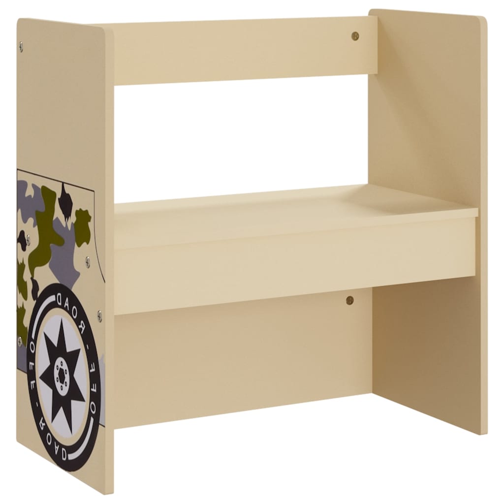 3-tlg. Kindertisch und Stuhl Set mit Fahrzeug-Design MDF - Yekta
