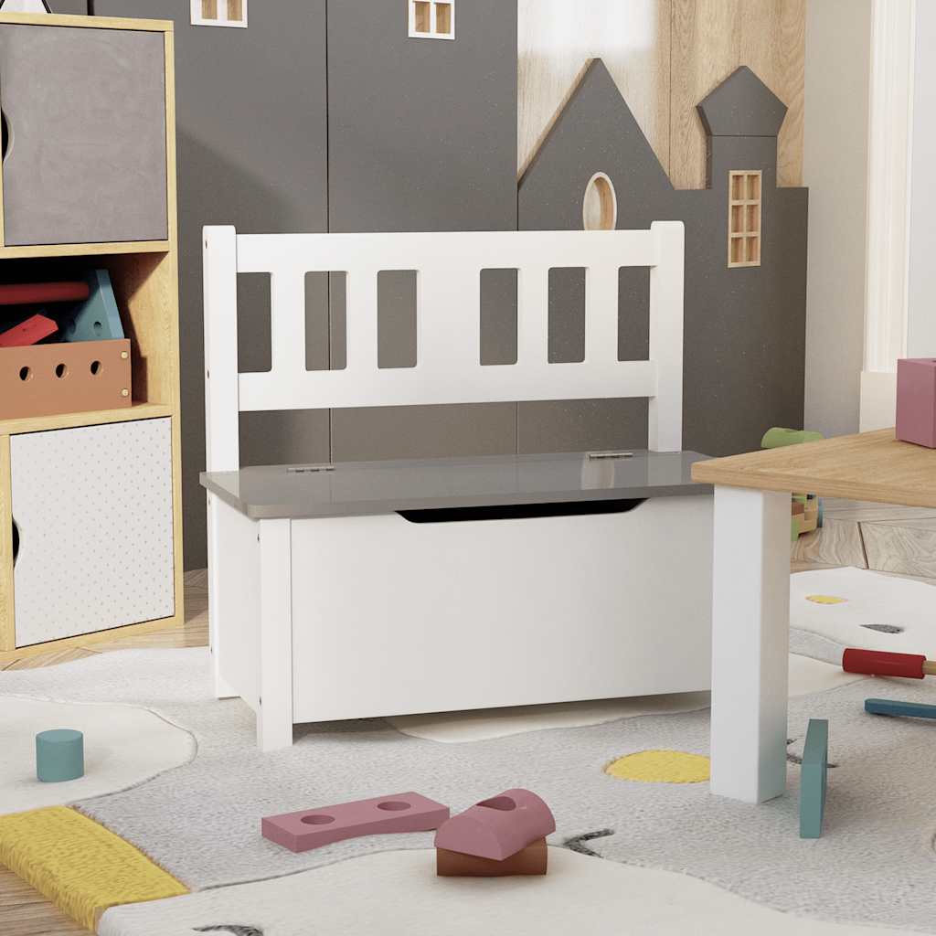 Kinderbank mit Stauraum 60x30x55 cm MDF - Yekta