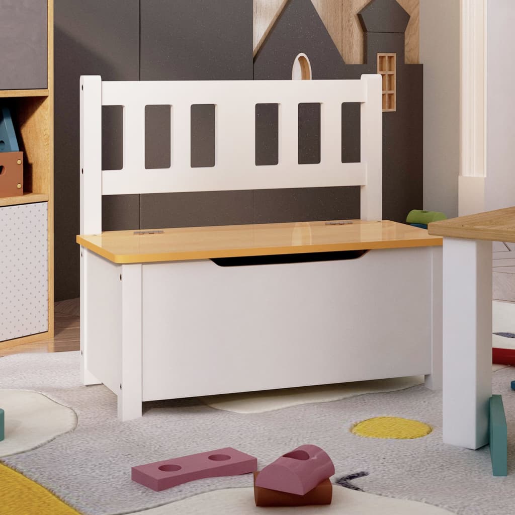 Kinderbank mit Stauraum 60x30x55 cm MDF - Yekta