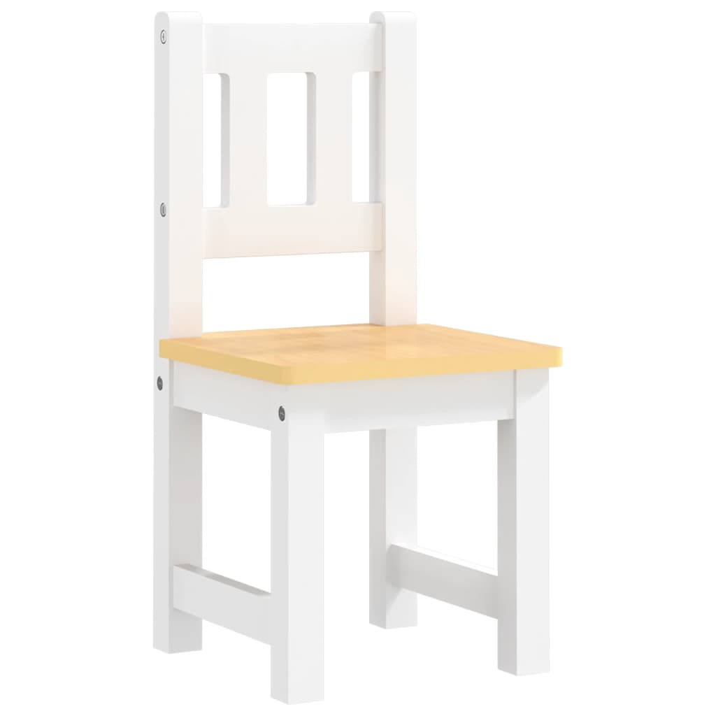 4-tlg. Kinder-Sitzgruppe Weiß MDF - Yekta