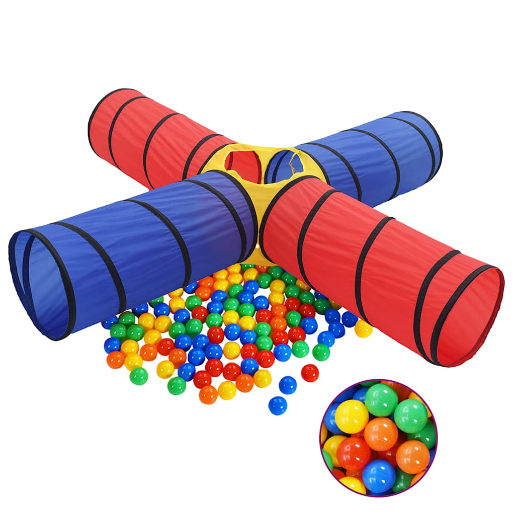 Spieltunnel mit 250 Bällen - Bunter Spieltunnel für Kinder und Spielspaß - Yekta