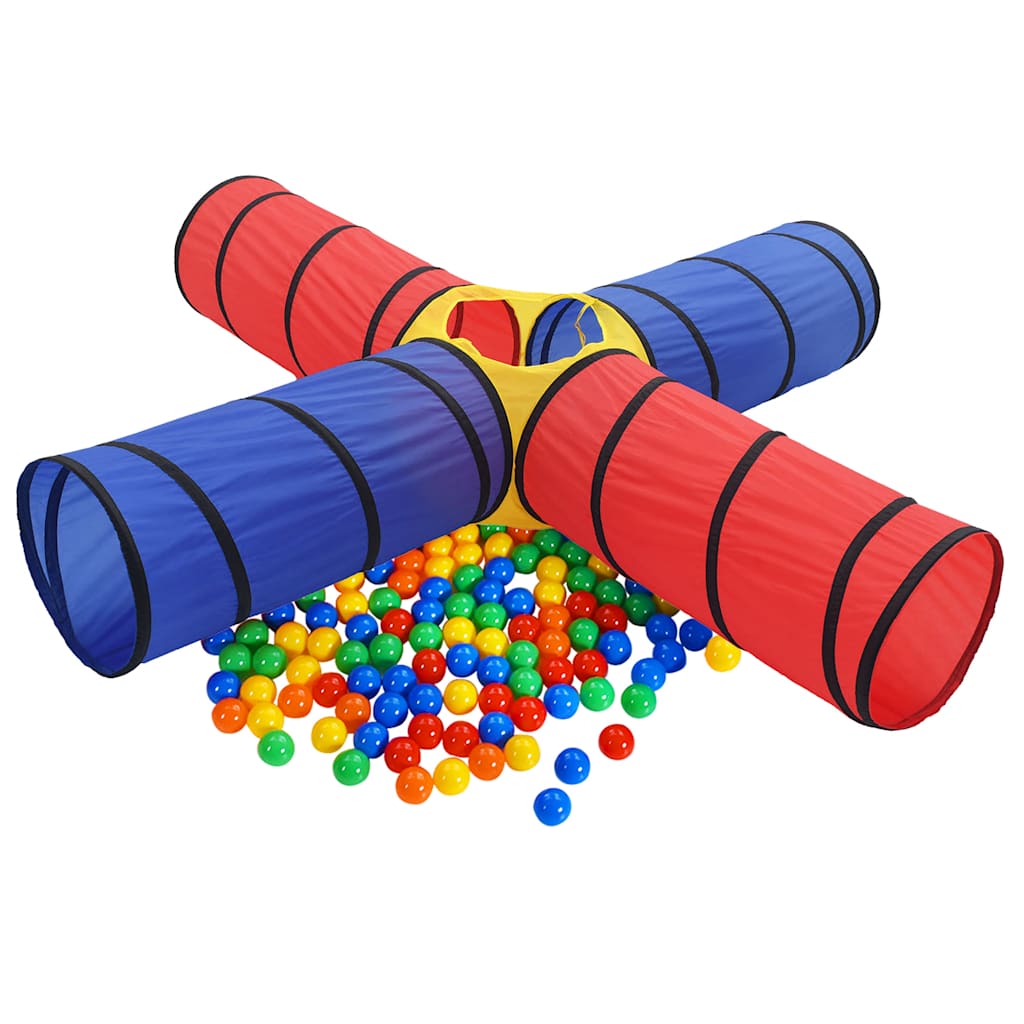 Spieltunnel mit 250 Bällen - Bunter Spieltunnel für Kinder und Spielspaß - Yekta