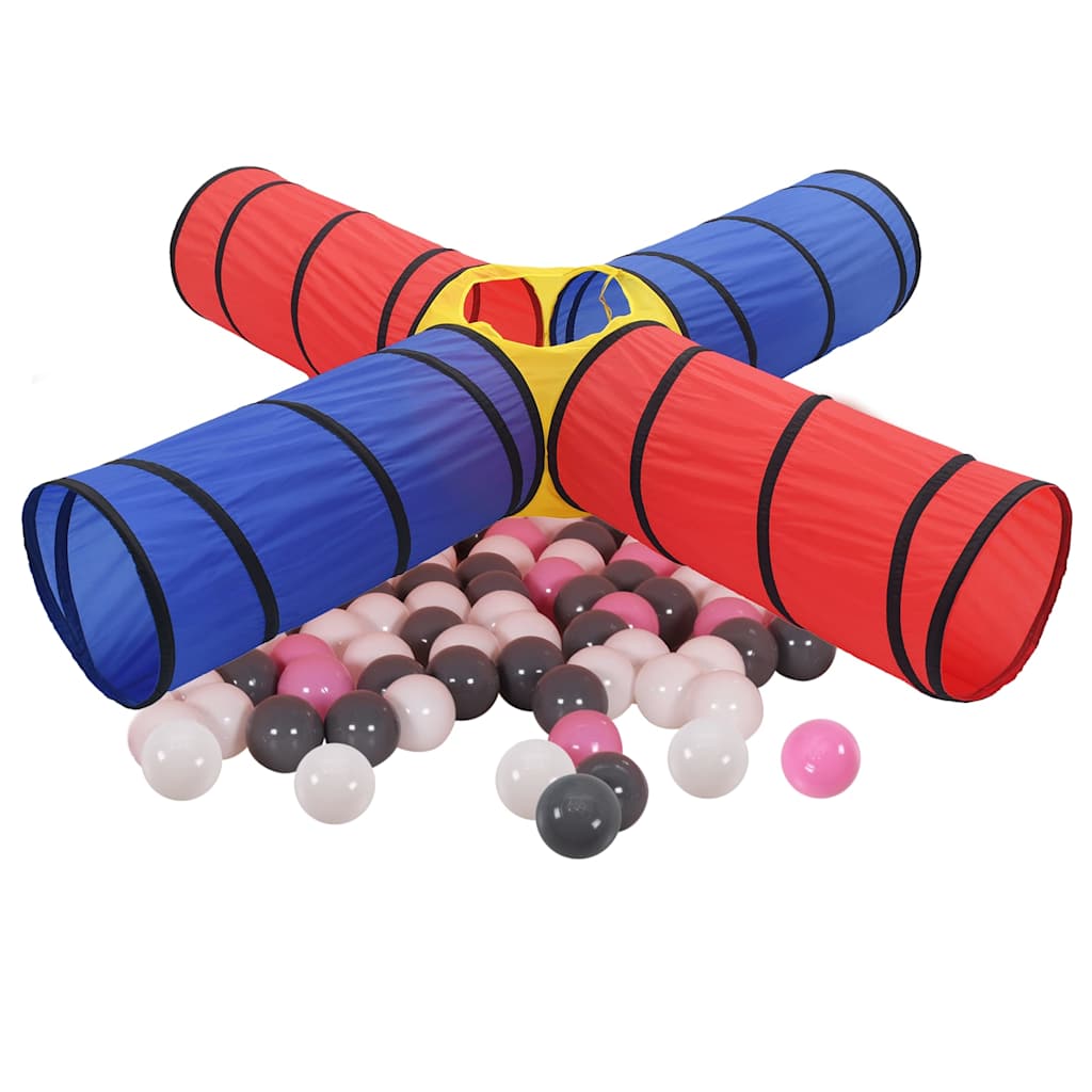 Spieltunnel mit 250 Bällen - Bunter Spieltunnel für Kinder und Spielspaß - Yekta