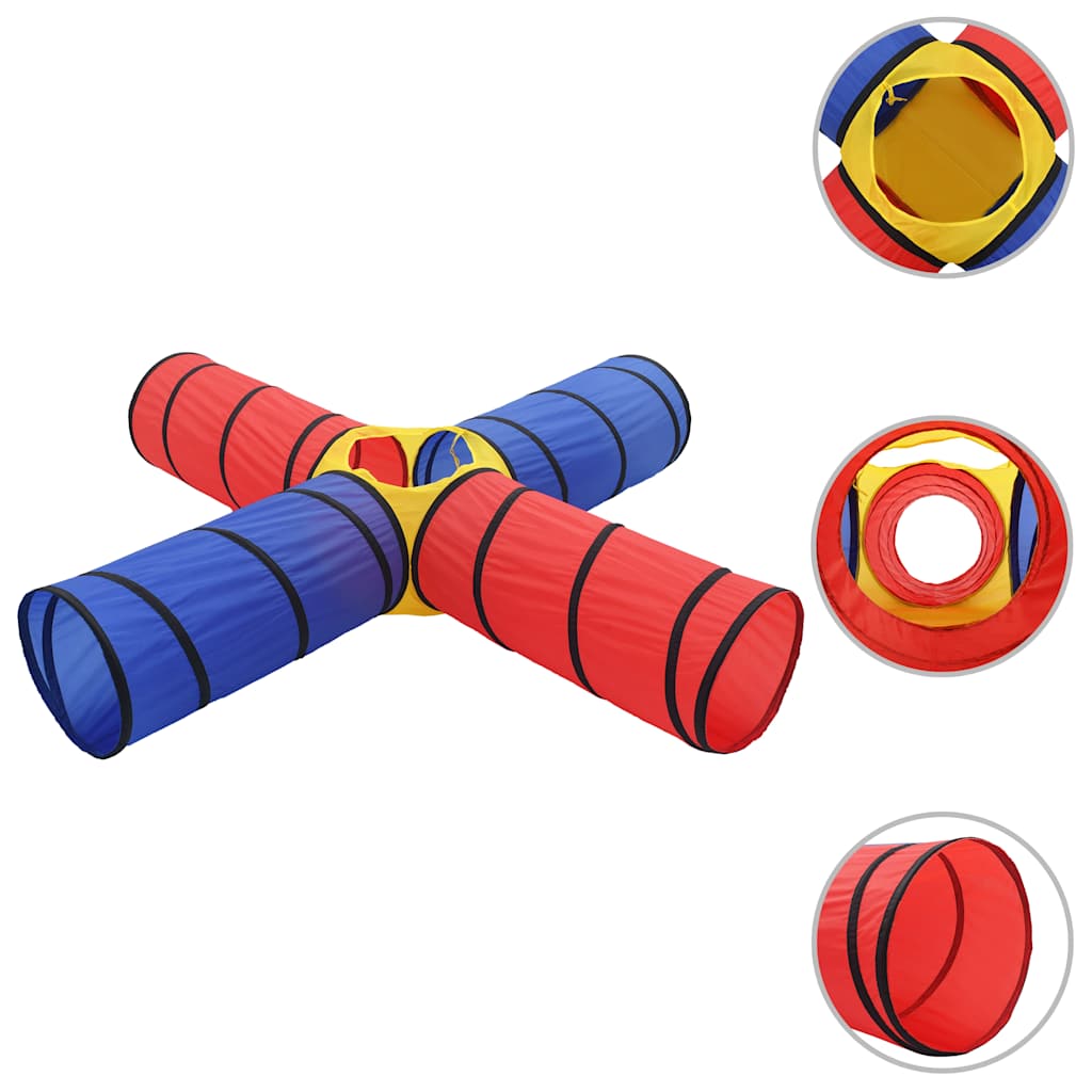 Spieltunnel mit 250 Bällen - Bunter Spieltunnel für Kinder und Spielspaß - Yekta