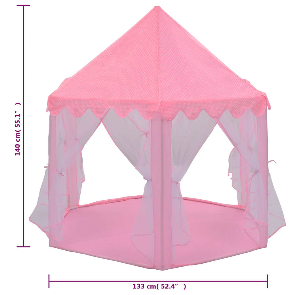 Prinzessin-Spielzelt mit 250 Bällen 133x140 cm - Yekta