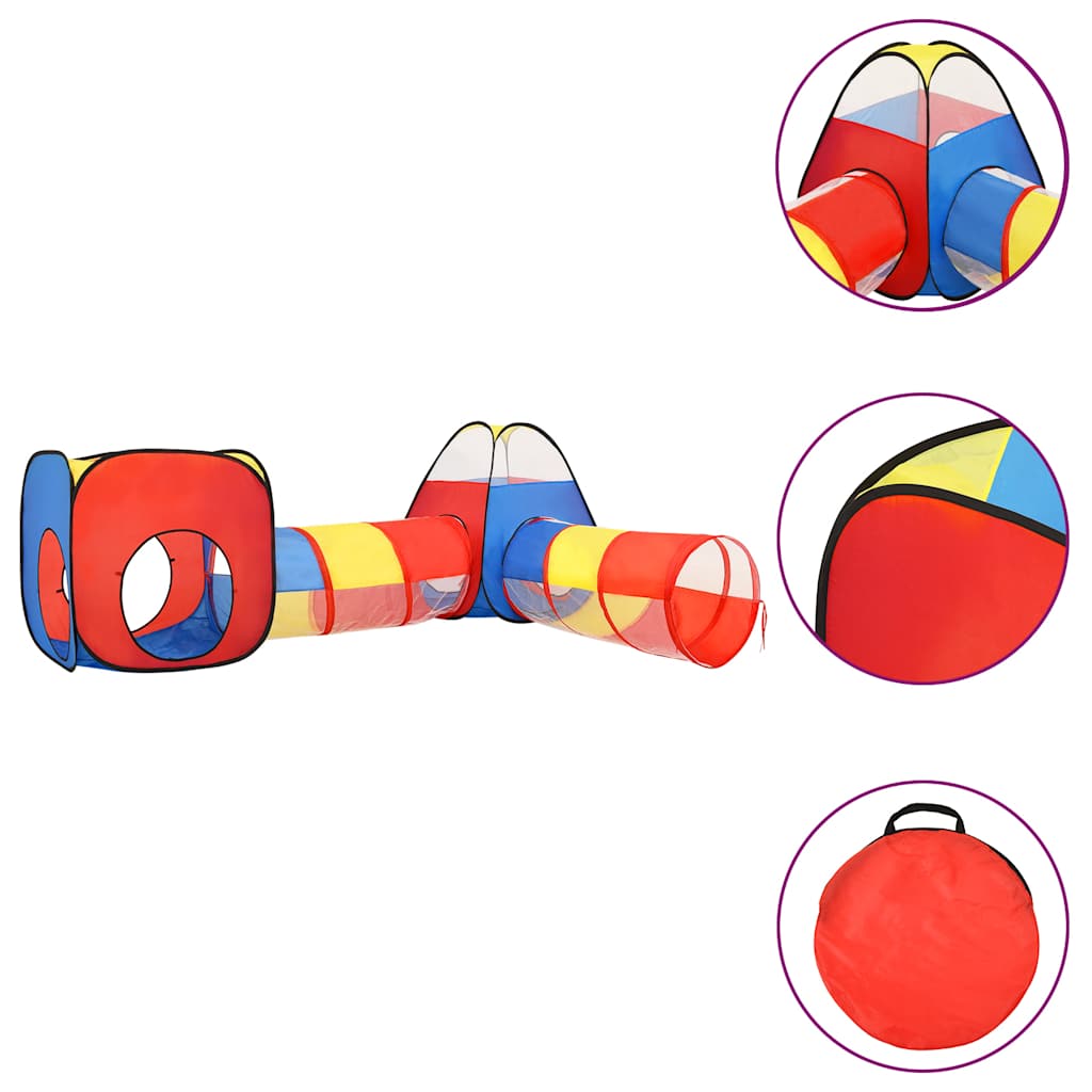 Spielzelt mit 250 Bällen für Kinder - Spielzelt 190x264x90 cm und 338x123x111 cm - Yekta