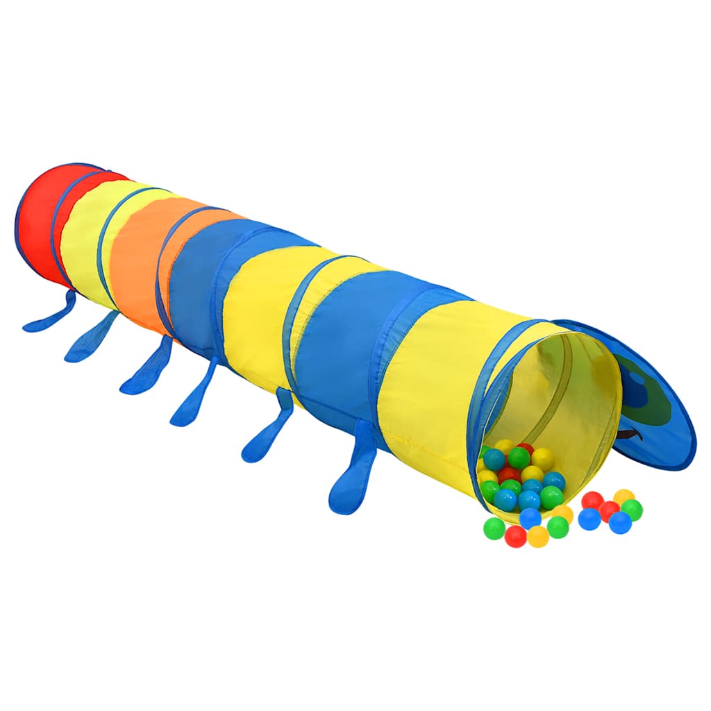 Spieltunnel für Kinder mit 250 Bällen und 245 cm aus Polyester, Mehrfarbig - Yekta