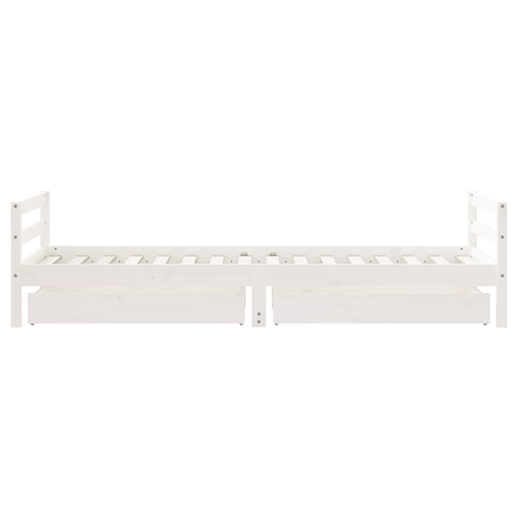 Kinderbett mit Schubladen Massivholz Kiefer 70x140cm-90x200cm - Yekta