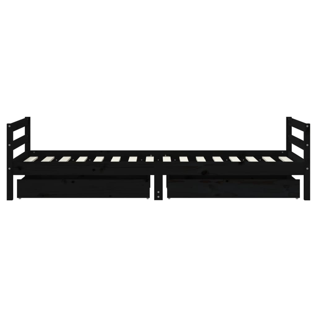 Kinderbett mit Schubladen Massivholz Kiefer 70x140cm-90x200cm - Yekta