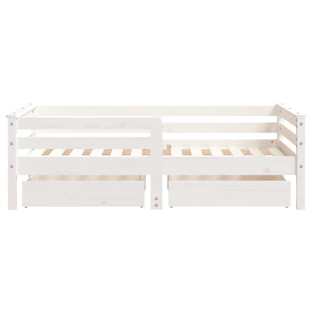 Kinderbett mit Schubladen Massivholz Kiefer 70x140cm-90x200cm - Yekta