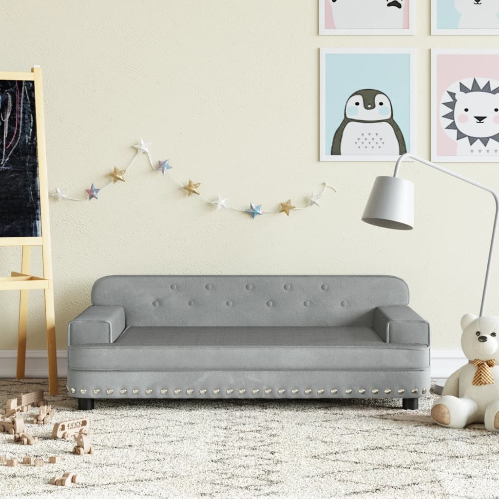 Kindersofa Samt und Stoff in verschiedenen Größen und Farben