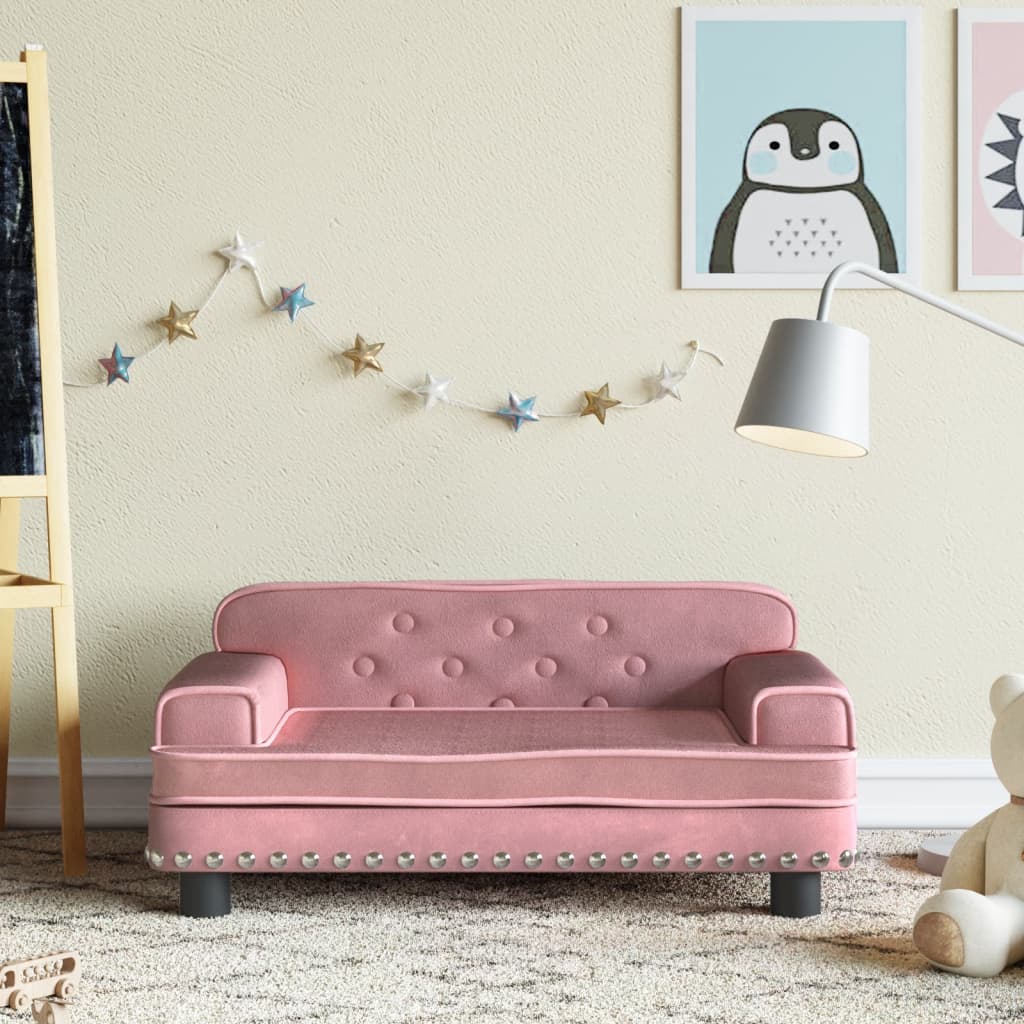 Kindersofa Samt und Stoff in verschiedenen Größen und Farben