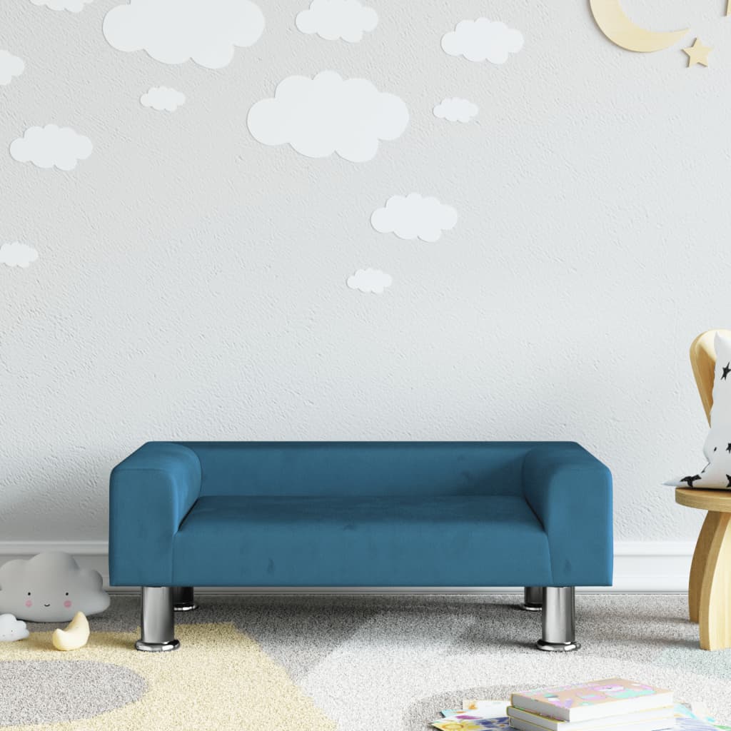 Kindersofa Samt 50x40x26,5 cm und 70x45x26,5 cm in verschiedenen Farben - Yekta