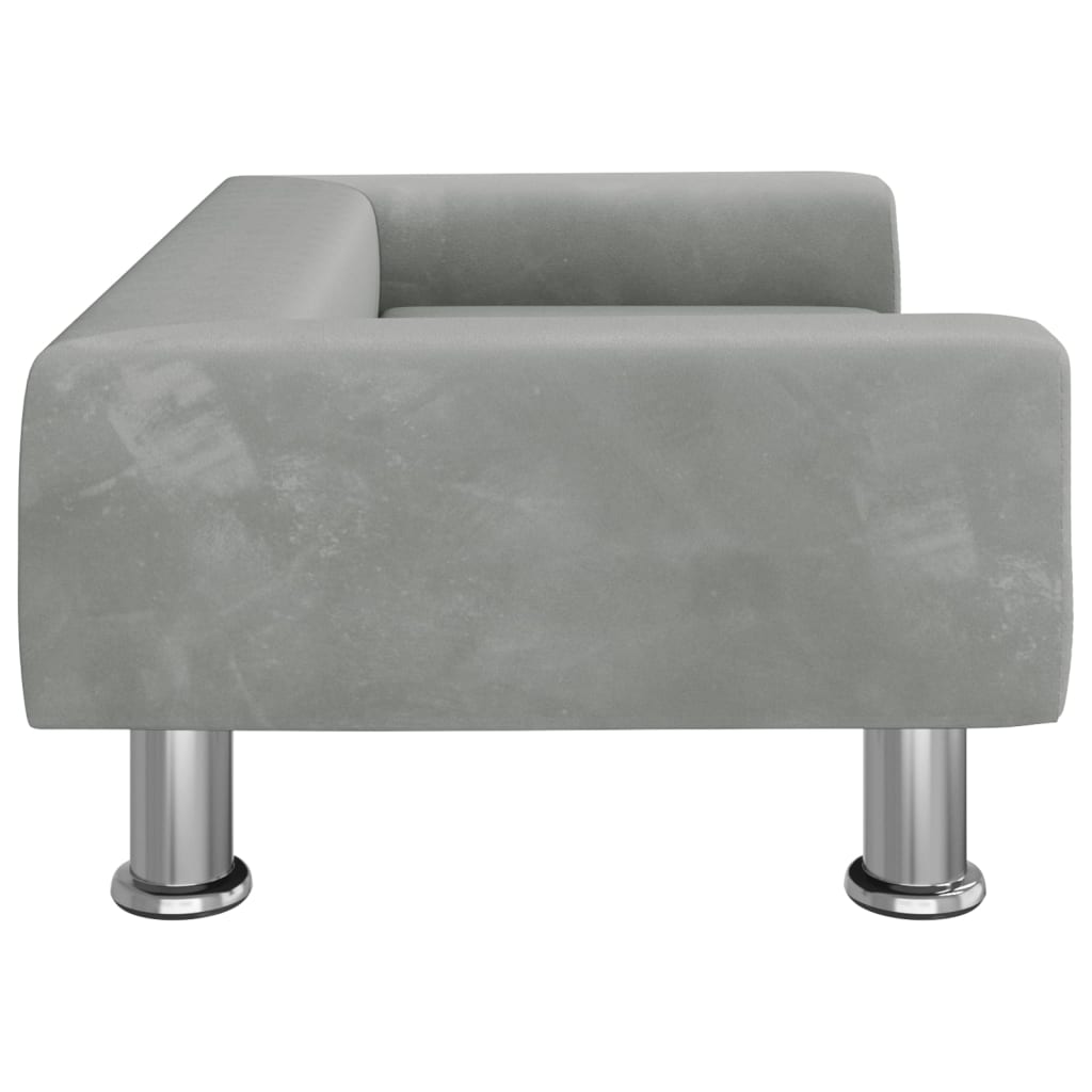 Kindersofa Samt 50x40x26,5 cm und 70x45x26,5 cm in verschiedenen Farben - Yekta