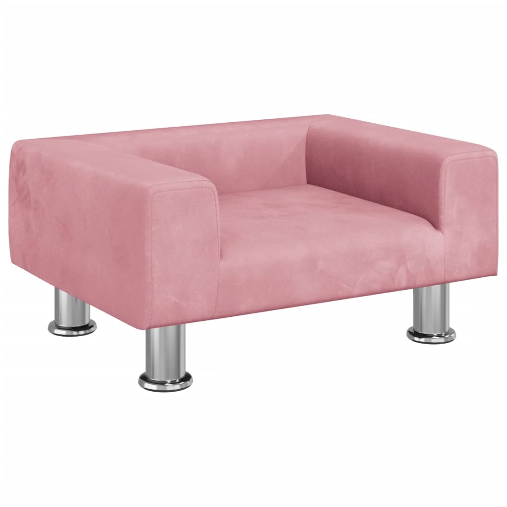 Kindersofa Samt 50x40x26,5 cm und 70x45x26,5 cm in verschiedenen Farben - Yekta
