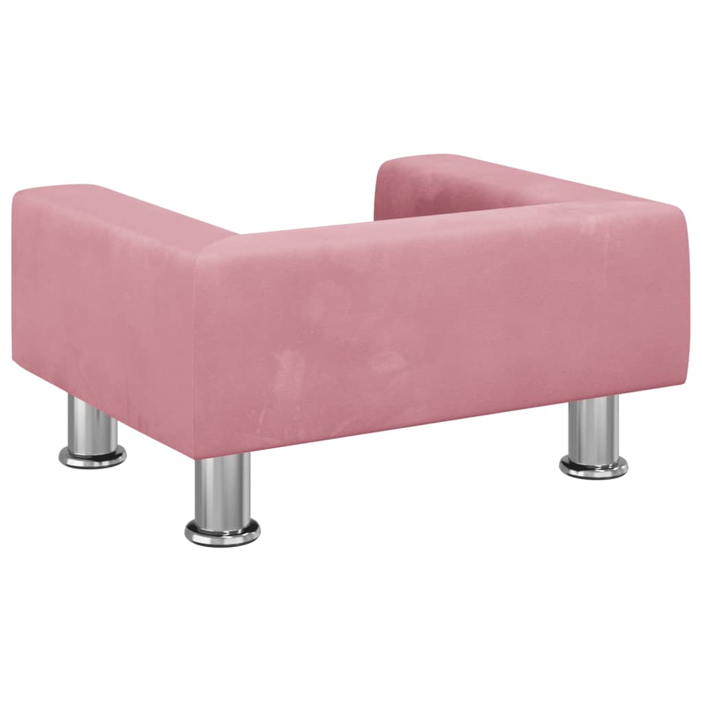 Kindersofa Samt 50x40x26,5 cm und 70x45x26,5 cm in verschiedenen Farben - Yekta