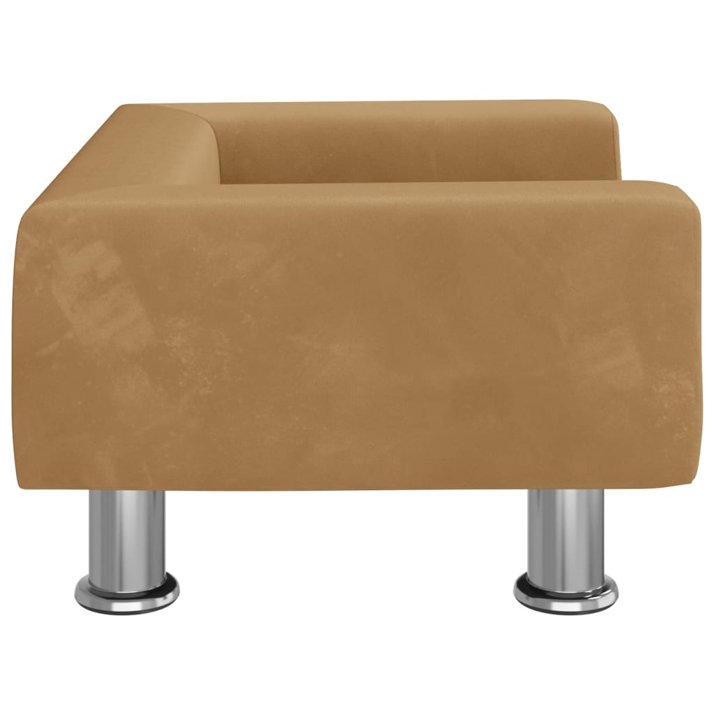Kindersofa Samt 50x40x26,5 cm und 70x45x26,5 cm in verschiedenen Farben - Yekta