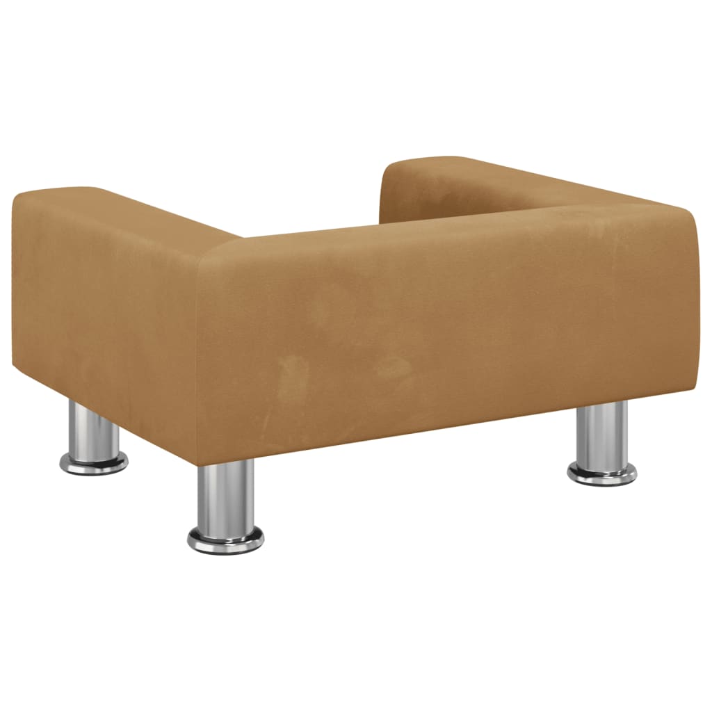 Kindersofa Samt 50x40x26,5 cm und 70x45x26,5 cm in verschiedenen Farben - Yekta