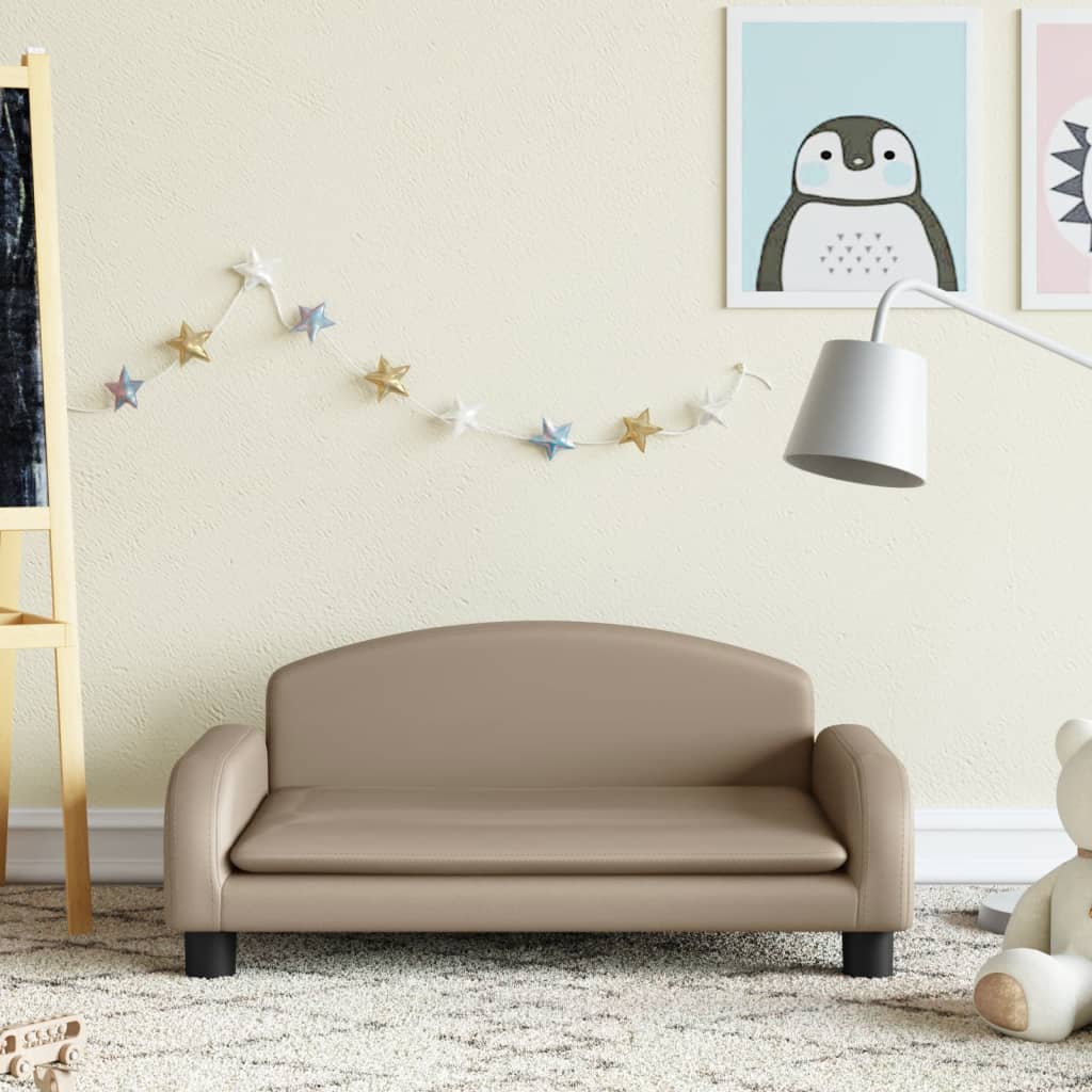 Kindersofa Kunstleder 50x40x30 cm und 70x45x30 cm in verschiedenen Farben - Yekta
