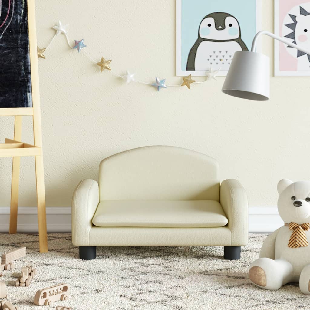 Kindersofa Kunstleder 50x40x30 cm und 70x45x30 cm in verschiedenen Farben - Yekta